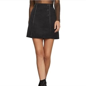 BCBGMAXAZRIA A-line skirt whith leather trim,, Black,  small , New with tag